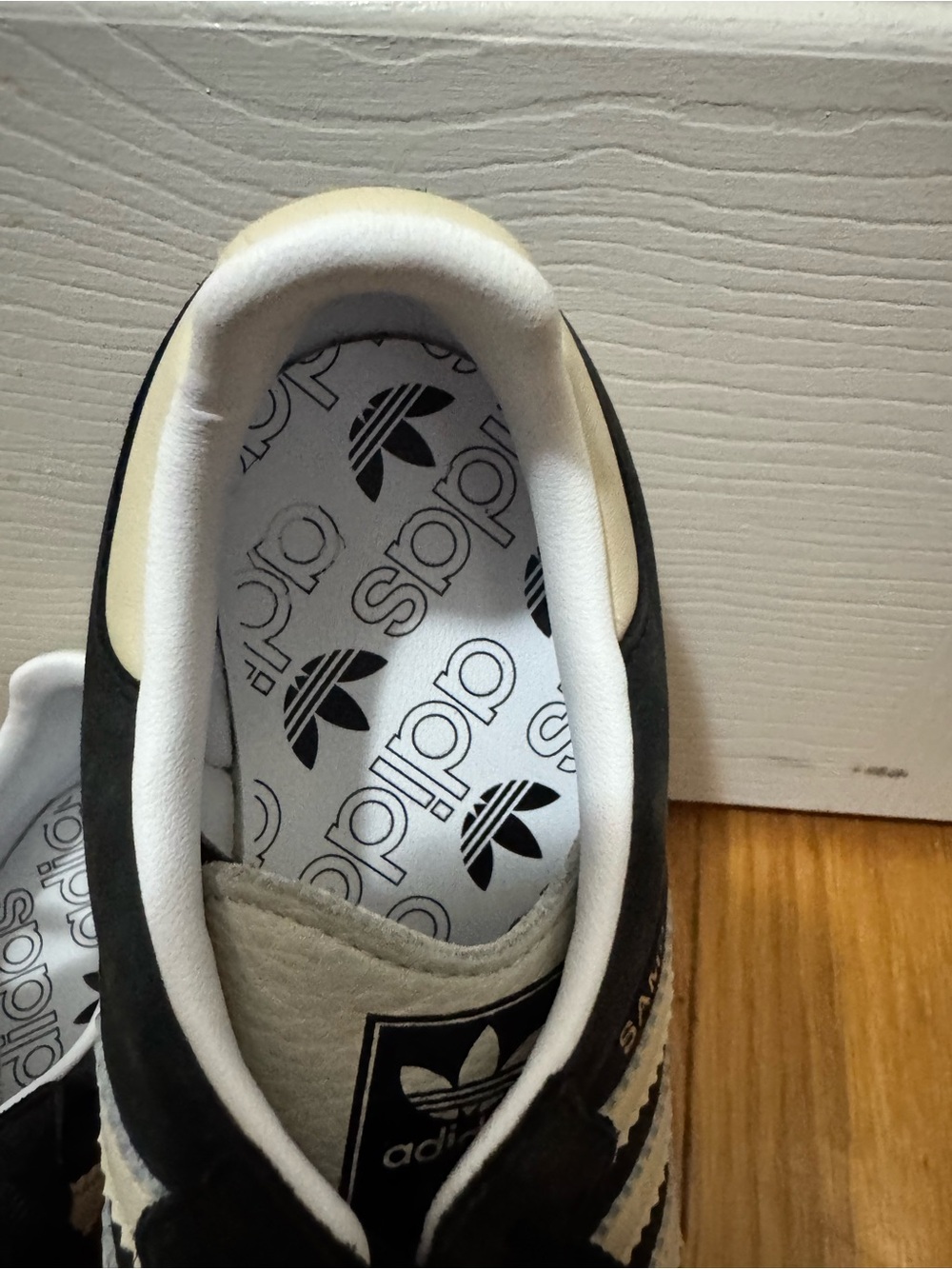 adidas Samba Sneakers in Black and Cream - Picture 3 of 4